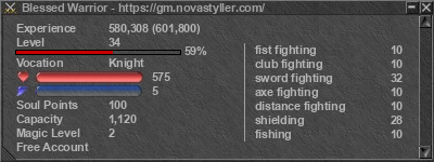 Signature for player Blessed Warrior